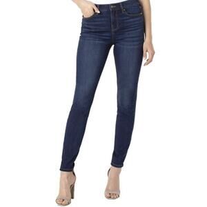 CAbi Dark Wash Preppy Coquette Girl Skinny Jeans #5493 Size 2